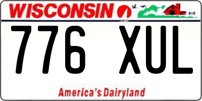 WI license plate 776XUL
