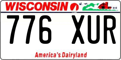 WI license plate 776XUR