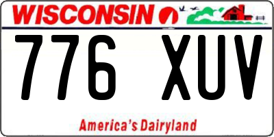 WI license plate 776XUV