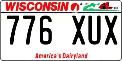 WI license plate 776XUX