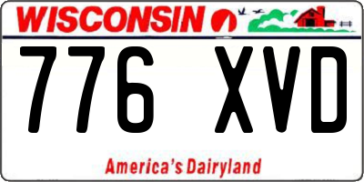 WI license plate 776XVD