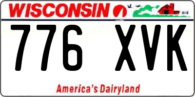 WI license plate 776XVK