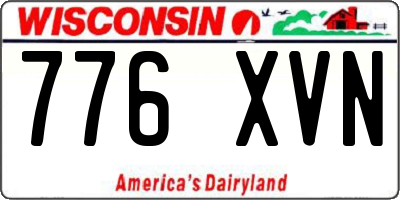 WI license plate 776XVN