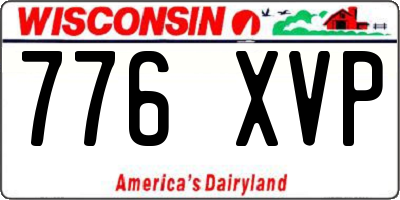 WI license plate 776XVP