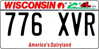 WI license plate 776XVR