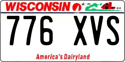 WI license plate 776XVS