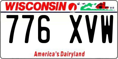 WI license plate 776XVW