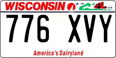 WI license plate 776XVY