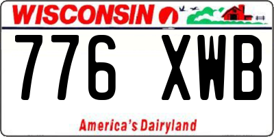 WI license plate 776XWB