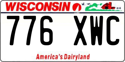 WI license plate 776XWC