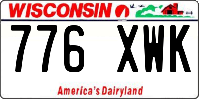 WI license plate 776XWK