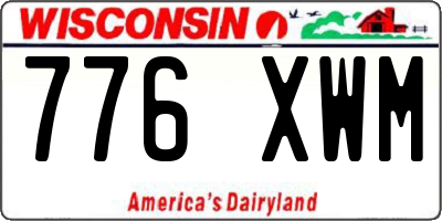 WI license plate 776XWM
