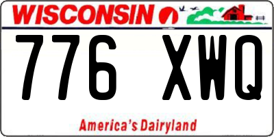 WI license plate 776XWQ