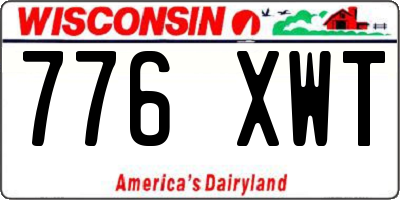 WI license plate 776XWT