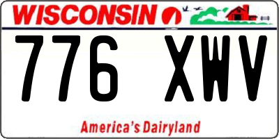 WI license plate 776XWV