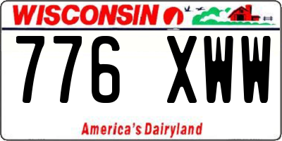 WI license plate 776XWW