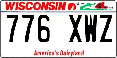 WI license plate 776XWZ