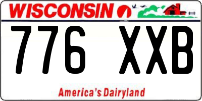 WI license plate 776XXB