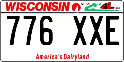 WI license plate 776XXE