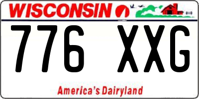 WI license plate 776XXG