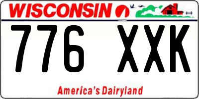 WI license plate 776XXK