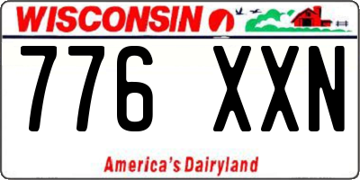 WI license plate 776XXN