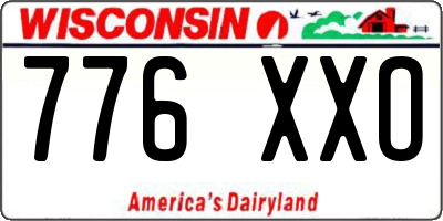 WI license plate 776XXO