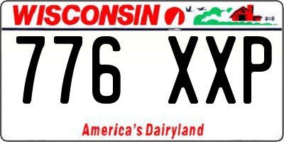WI license plate 776XXP