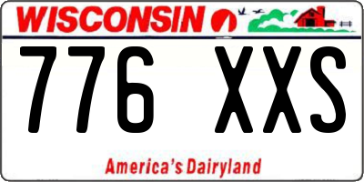 WI license plate 776XXS
