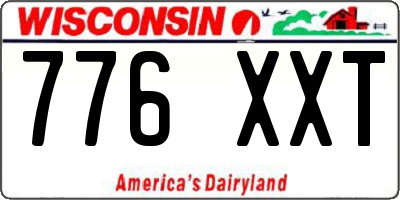 WI license plate 776XXT