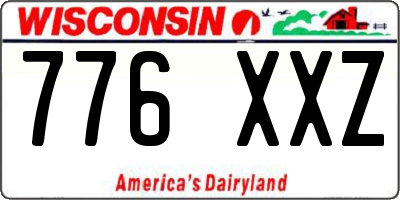 WI license plate 776XXZ