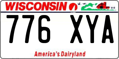 WI license plate 776XYA