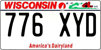 WI license plate 776XYD
