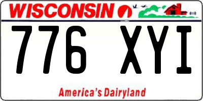 WI license plate 776XYI