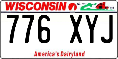 WI license plate 776XYJ