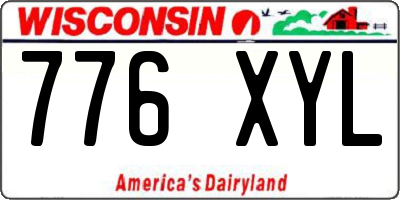 WI license plate 776XYL
