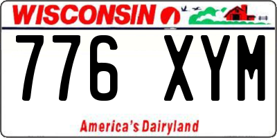 WI license plate 776XYM