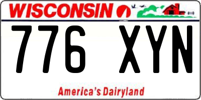 WI license plate 776XYN