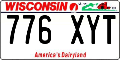 WI license plate 776XYT