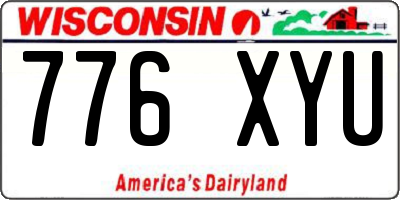 WI license plate 776XYU