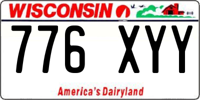 WI license plate 776XYY