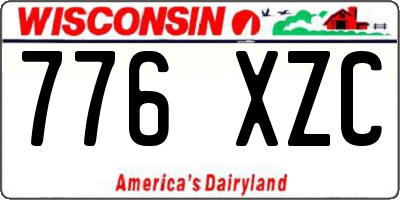 WI license plate 776XZC