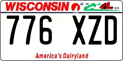 WI license plate 776XZD