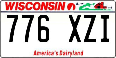 WI license plate 776XZI