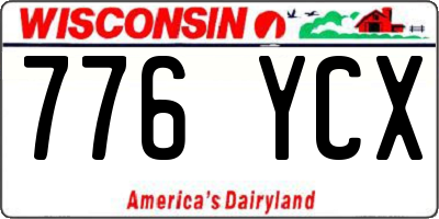 WI license plate 776YCX