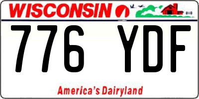 WI license plate 776YDF
