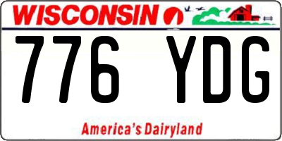 WI license plate 776YDG