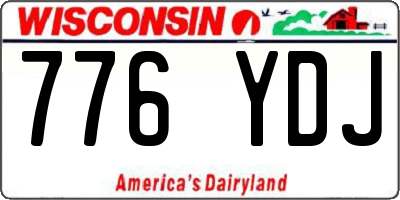 WI license plate 776YDJ
