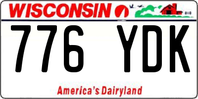 WI license plate 776YDK