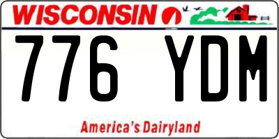 WI license plate 776YDM
